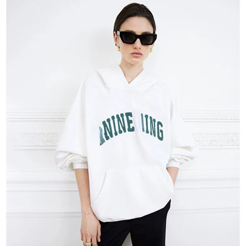 2024 Spring New AB Classic Handmade Embroidery Hoodie with Letter and Number for Women