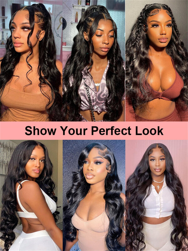 Wear And Go Glueless Body Wave 13x4 HD Lace Frontal Wig Human Hair Pre Plucked 7x5 HD Transparent Lace Closure Wig on Sale
