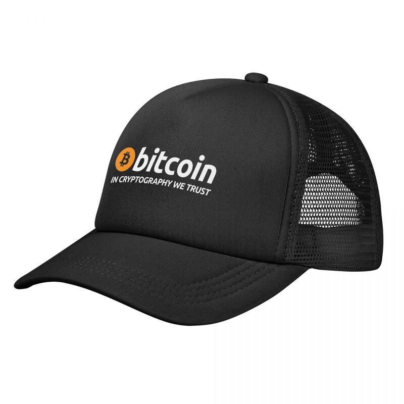 Bitcoin In crittografia We Trust berretti da Baseball cappelli In rete Casquette con visiera uomo donna berretti