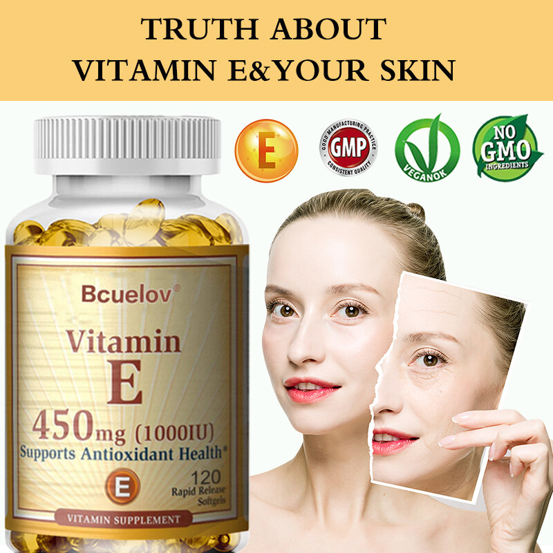 Vitamina E-apoya el sistema inmunológico y la nutrición de la piel-antioxidante Natural