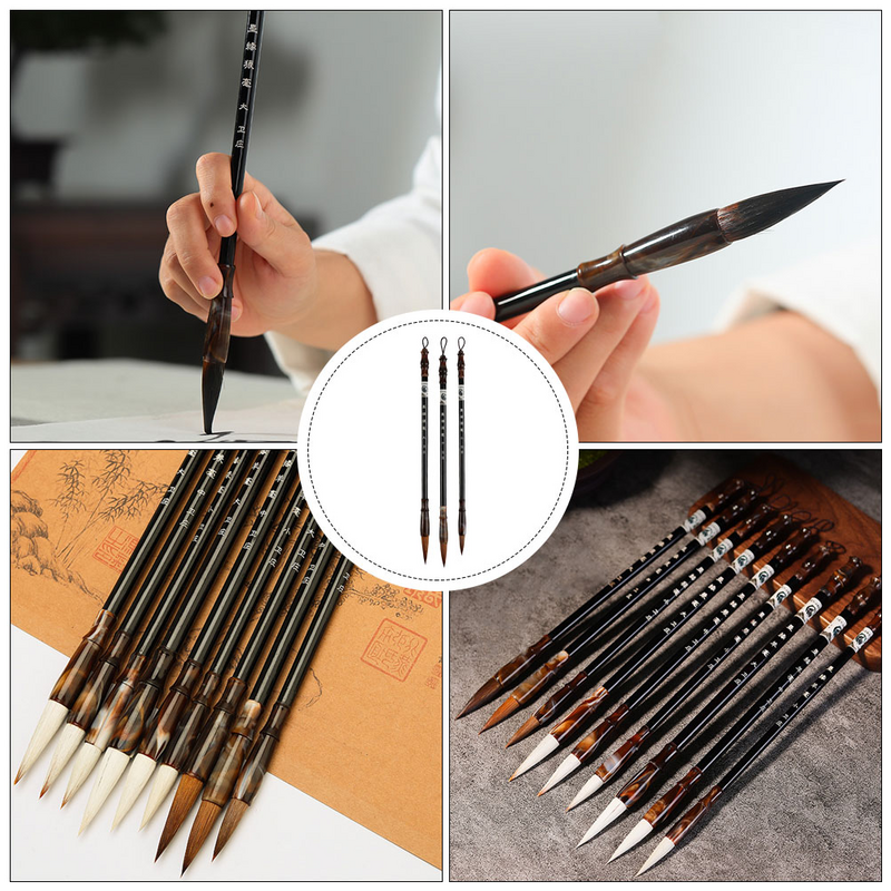 Drawing Brush Chinese Calligraphy Brush Pens Writing Couplets Brush Chinese Traditional Asian Wolf Hair Calligraphy