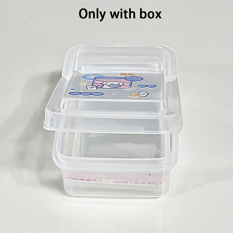 1 szt. Naklejki na pudełko z pokrywką do przechowywania prostokątny przezroczysty domowe pudło do przechowywania wielofunkcyjne etui na pojemnik