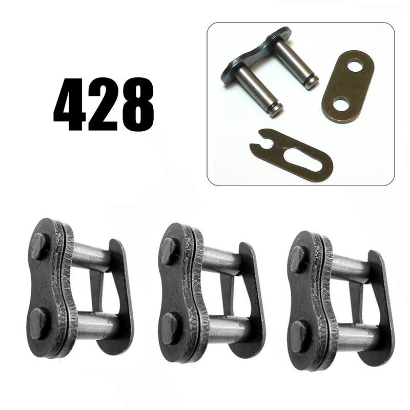 3pcs 428 Chain Master Connecting Link Chain Master Links Connection Links For ATV Motocross Scooter Replacement Parts