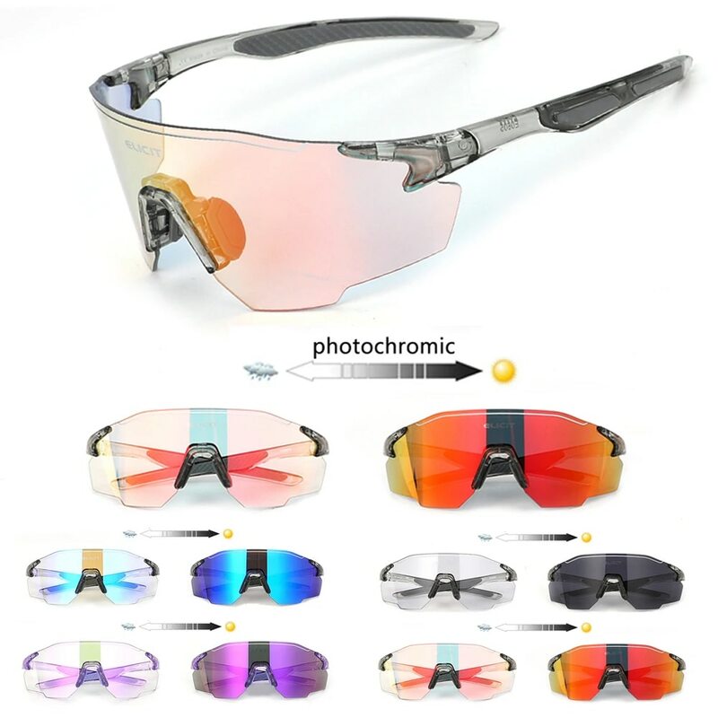 Gafas fotocromáticas polarizadas para ciclismo, lentes de protección UV400 para bicicleta de montaña y carretera, unisex