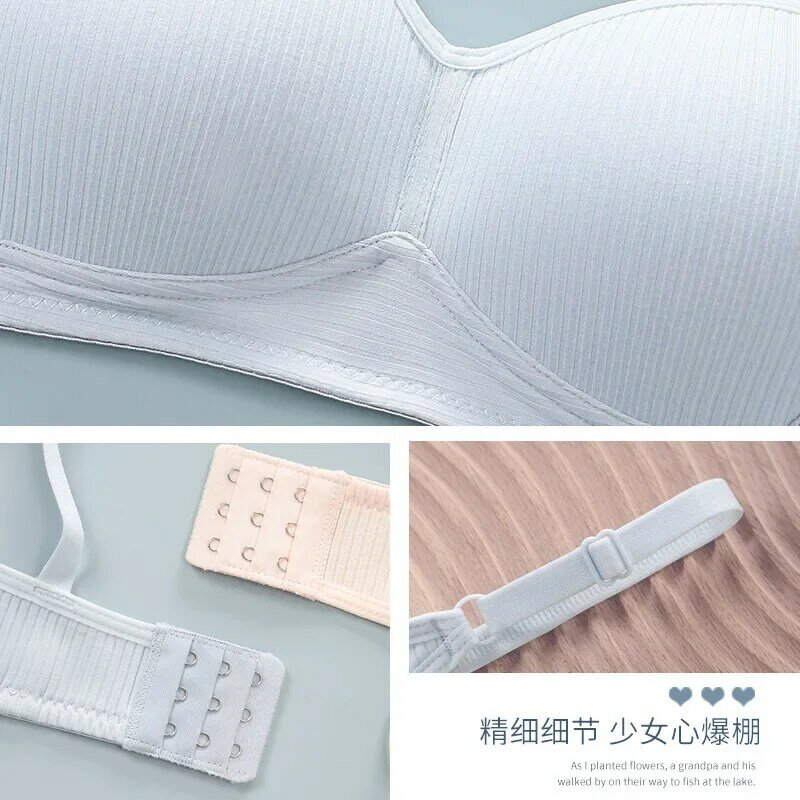 Comfortable cotton bra for girls No underwire Growing lingerie for girls Middle and high school cotton Bra