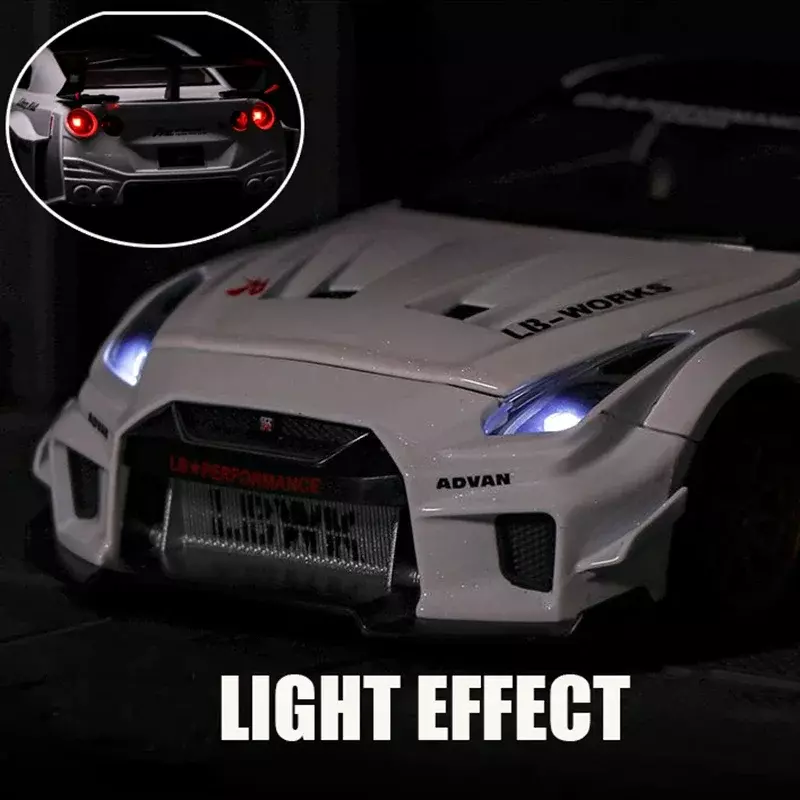 1:32 GTR-35 CSR2 Skyline Ares Alloy Car Model Diecast Metal Toy Vehicles High Simulation Pull Back Collection Kids Toys Gift