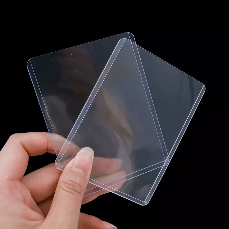 Funda transparente para tarjeta Kpop coreana con película protectora, soporte transparente para tarjetas de juego de fotos, 35PT cubierta, 1/25/50 piezas