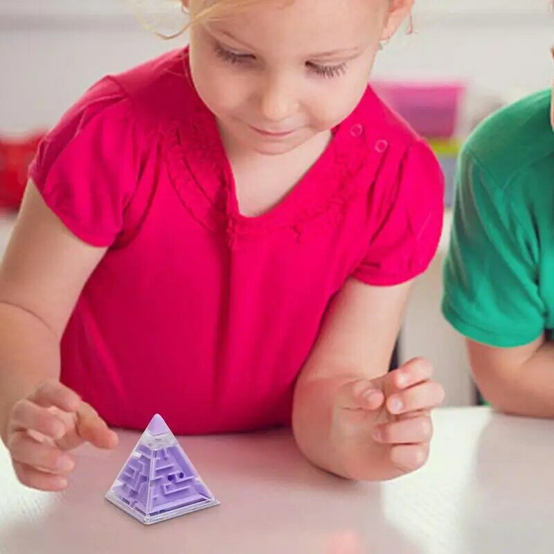 3D 피라미드 미로 퍼즐, 두뇌 티저 게임, 휴대용 교육용 퍼즐 장난감, 어린이 생일 파티