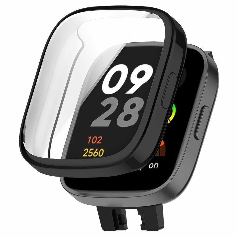 Estojo protetor para Redmi Watch 3, TPU Full Cover Screen Protector Shell, Smart Watch Bumper