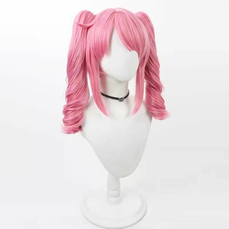 Hanabishi Haruka Wig Anime I Admire Magical Girls Gushing Over Magical Girls Cosplay Pink Double Ponytail Hair Costume Wigs