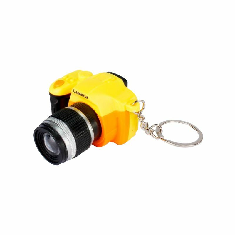 حقيبة الظهر قلادة كاميرا واقعية لحلقة المفاتيح مضيئة LED لعبة سوق البرغوث Supp دروبشيب