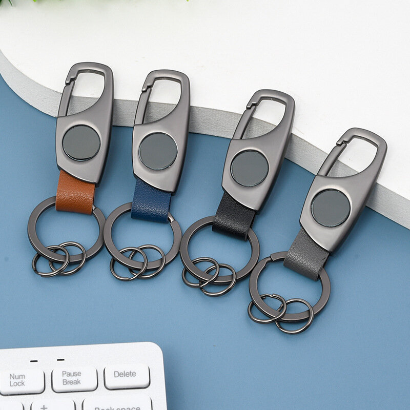 สแตนเลสสตีล Key Chain โลหะส่วนบุคคล Key แหวนคู่เอวแขวน Anti-Lost Key ขนาดเล็กมีโซ่ของขวัญ