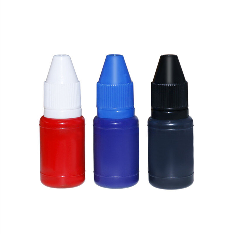 1PCS 10ml Flash Refill Fast Drying Stamping Ink Inking Self-Inking For Photosensitive Stamp Oil Black Blue