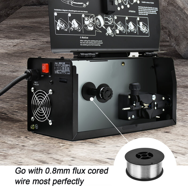 HZXVOGEN-Machine à souder semi-automatique sans gaz, IGBT à onduleur, sans gaz, soudeuse domestique portable, 110V, 220V