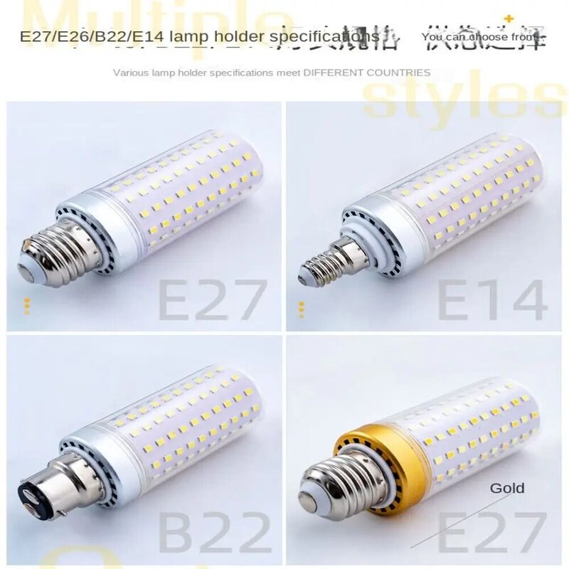 New. E14 E27 Corn Bulb Chandelier Candle White light LED Corn Bulb Gold/Sliver white light energy-saving light Home Decoration