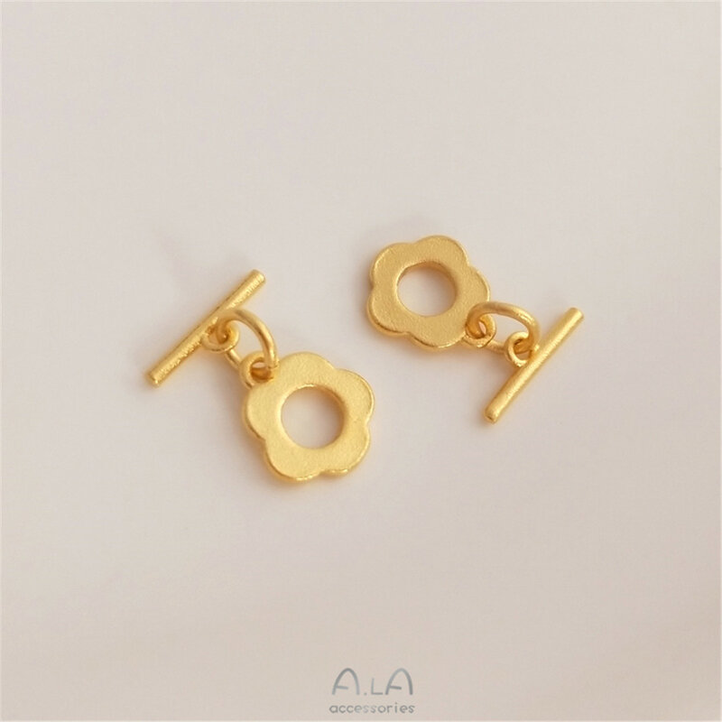 Sand Gold Bow Small Flower OT Buckle Handmade Accessories DIY Bracelet Necklace Jewelry Buckle Connection Buckle Buckle Buckle