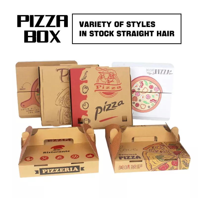 Prodotto su misura prezzo di fabbrica scatola per pizza biodegradabile personalizzata di alta qualità scatola per pizza in cartone sfuso
