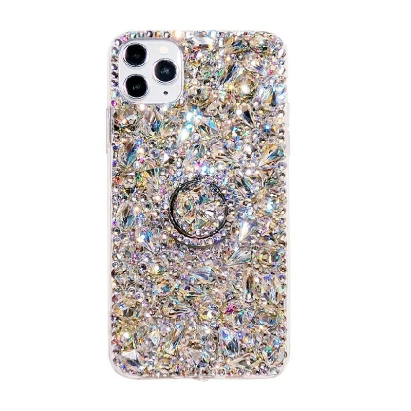 Luxury Bling Rhinestone Phone Case For Samsung S23 S22 S21 FE Ultra Note20 A04 A14 A24 A34 A54 A13 A72 Ring Stand Diamond Cover