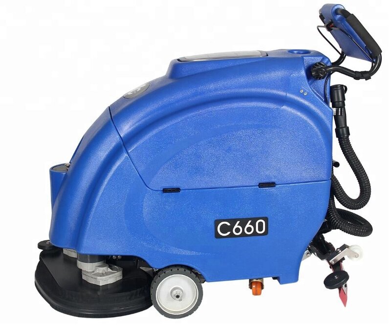 C660 battery power automatic floor scrubber floor cleaning machine with 75L/85L tanks
