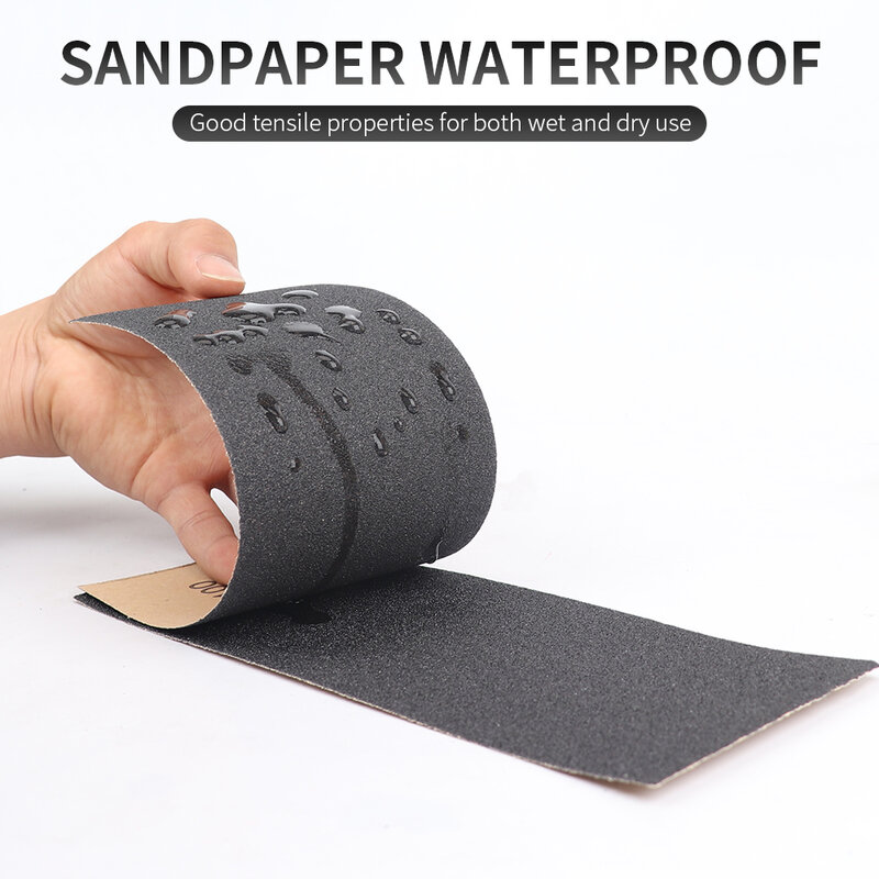 Onnfang 8pcs Sandpaper Water Dry Sandpaper 9x3.6inches Waterproof 19 Grit Sanding Paper Metal Wood Polishing Abrasive Tools