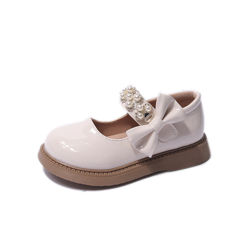 Sepatu anak-anak baru mode bayi balita sepatu flat pita berlian imitasi putri anak perempuan sepatu pesta dansa anak-anak