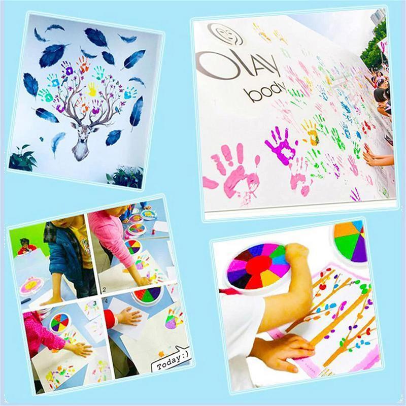 Kids Washable Finger Paint Kits for Boy Girl Safe Non Toxic Children Finger Drawing Toys Kindergarten DIY Art Painting Supplies