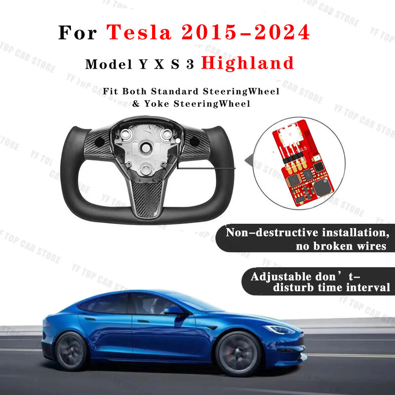 FSD AP membantu Chip tambahan untuk Tesla Model Y Model 3 highland X S 2015-2024 modul penghapusan Nag Autopilot roda kemudi