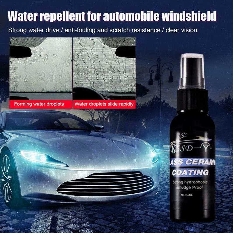 น้ำยาทำความสะอาดกระจกรถยนต์แบบไม่ชอบน้ำขนาด50มล. กันน้ำฝนที่บังลมสารกันฝนสำหรับทำความสะอาดกระจก