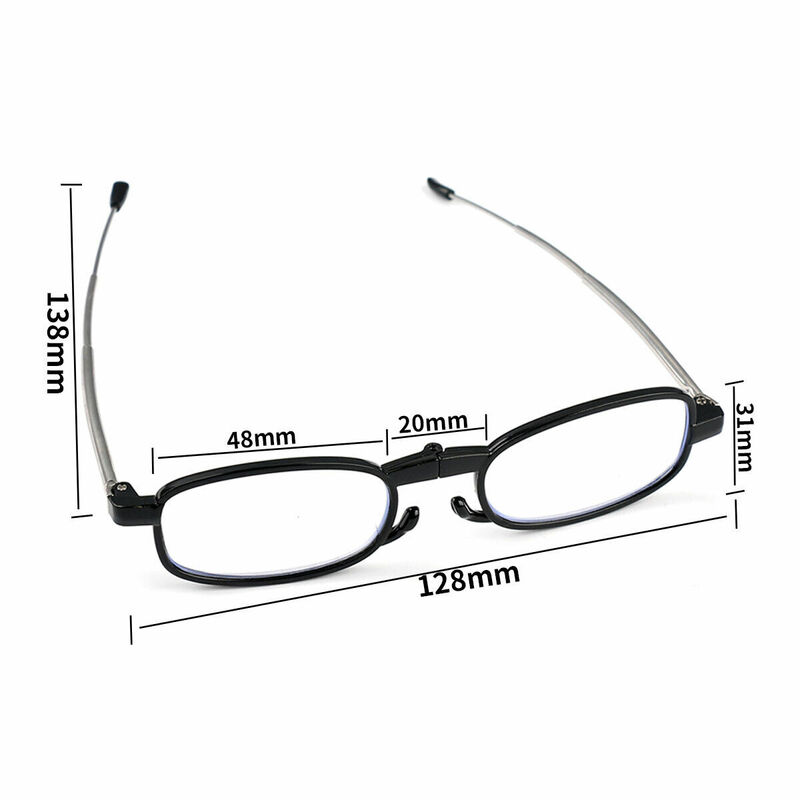 Portable Mini Reading Glasses Blue Light Blocking Presbyopia Eyeglasses for Women Men Anti Eyestrain Folding Glasses with Case