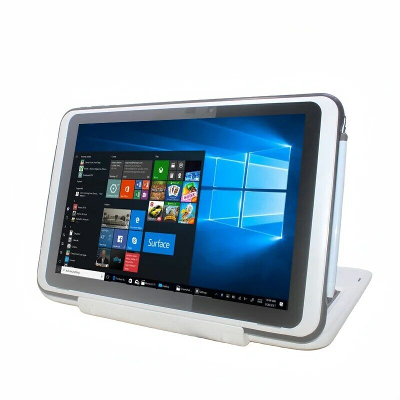Geschenk passiver Pen10.1 ''64 Bit 2 in1 Windows 10 Tablet mit Docking-Tastatur 2GB 32GB x5-Z8350 CPU HDMI-kompatibler 10-Punkte-Touch