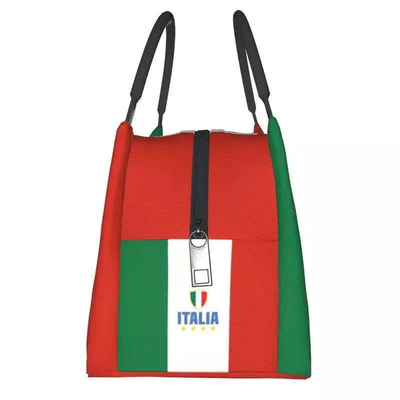 Bolsas de almuerzo aisladas con bandera de Italia para mujer, fiambrera térmica portátil para alimentos, oficina, Hospital