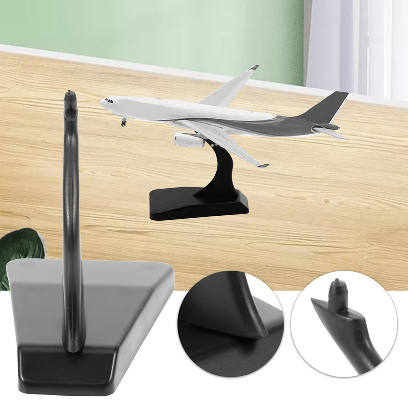 2 Pcs Aircraft Model Stand Monitor Stands Desktop Display Holder Plastic Airplane for Showing Toy Figure