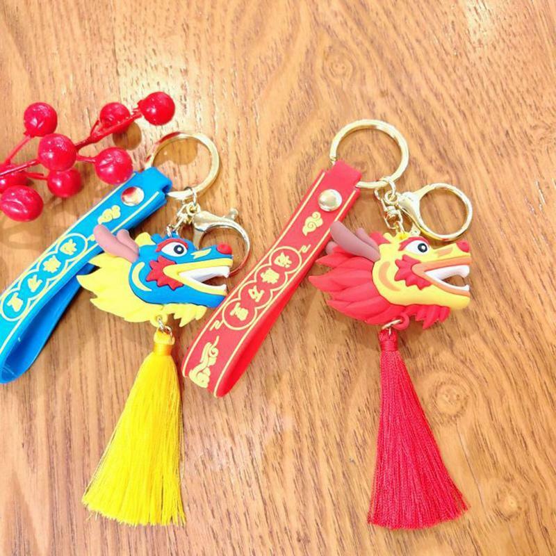 Porte-clés dragon du zodiaque chinois créatif, clé de voiture, nouvel an du dragon, cadeaux de mode, décorations du zodiaque, 2024