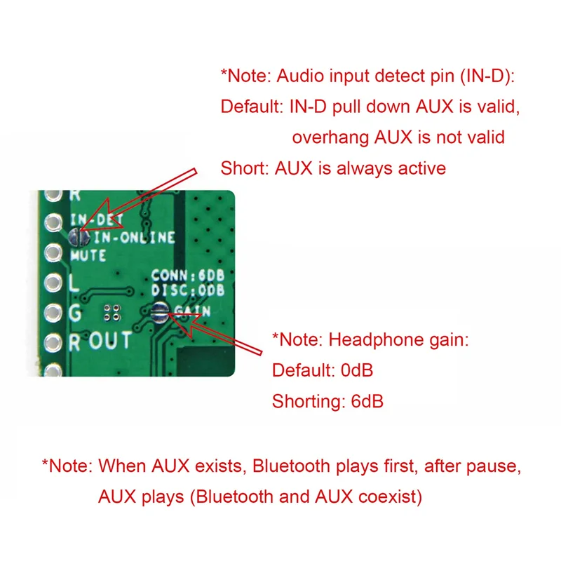 QCC3031 Módulo APTXHD Linha de Entrada de Áudio-In HiFi Sem Perdas, Placa Receptora Bluetooth 5.0 para Alto-falante, DC,10.8-13.2V