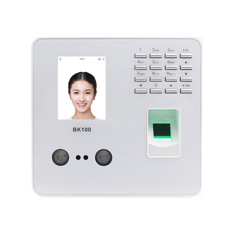 USB TCP Impressão Digital Biométrica, Reconhecimento Facial Facial, Time Attendant Máquina do Empregado, Time Clock Recorder, BK100