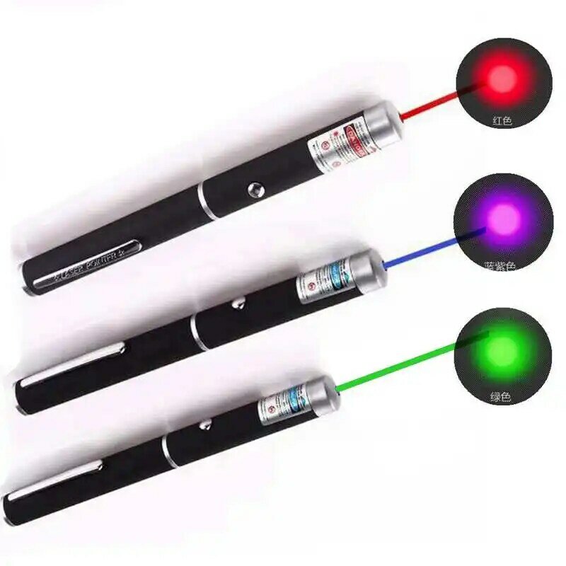 Alta potência Laser Sight Pointer, Dot Laser Light Pen, medidor laser poderoso, verde, azul, vermelho, 5MW, 530Nm, 405Nm, 650Nm