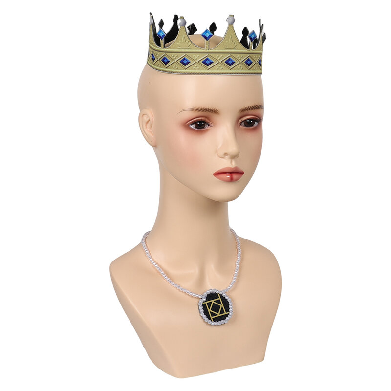퀸 코스 아마야 코스프레 왕관 목걸이 모자, 영화 소원 성인 역할극 코스튬 액세서리, 할로윈 모자 의상 선물