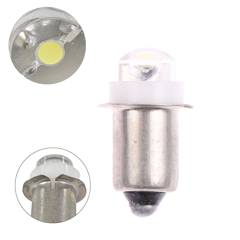 V-shaped Notch LED For Focus Flashlight Replacement Bulb P13.5S PR2 1W Led Torch Work Light Lamp DC 2.2-2.5V White