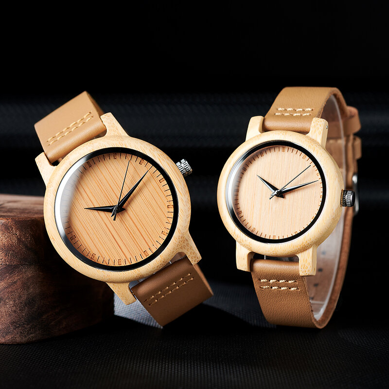 Boboバード-男性と女性のための木製時計,手作りのユニセックス軽量クォーツ時計,カスタマイズ可能な竹時計,送料無料,2023