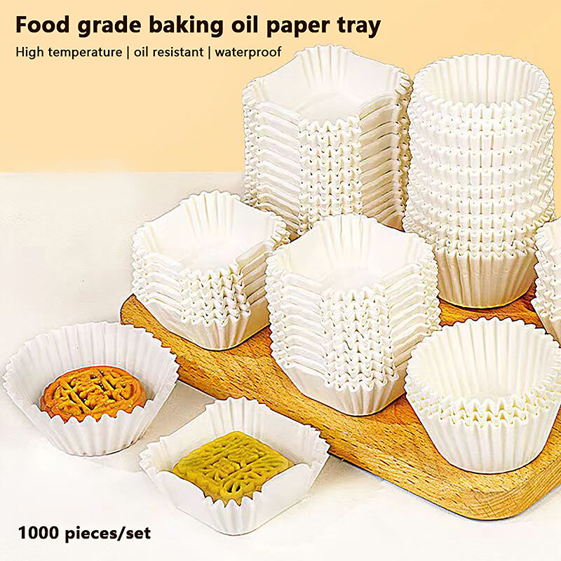 Copos de cozimento de papel para Cupcakes, Forros quadrados do queque, Pan, Fontes do partido, 500 Pcs, 1000Pcs