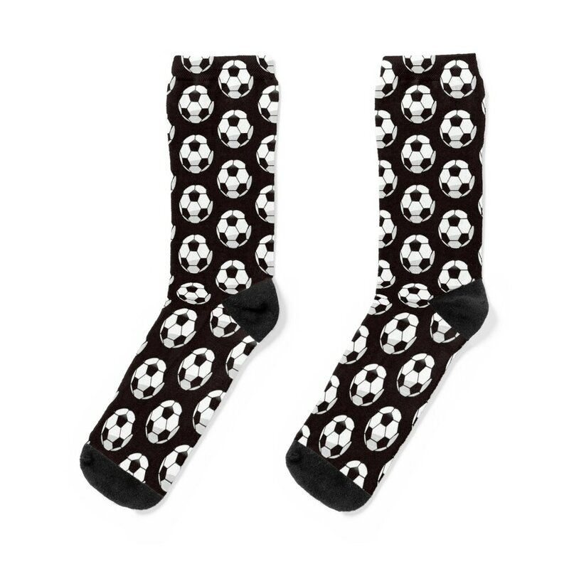 Black and White Soccer Ball Socks cartoon Soccer Socks Ladies Men's