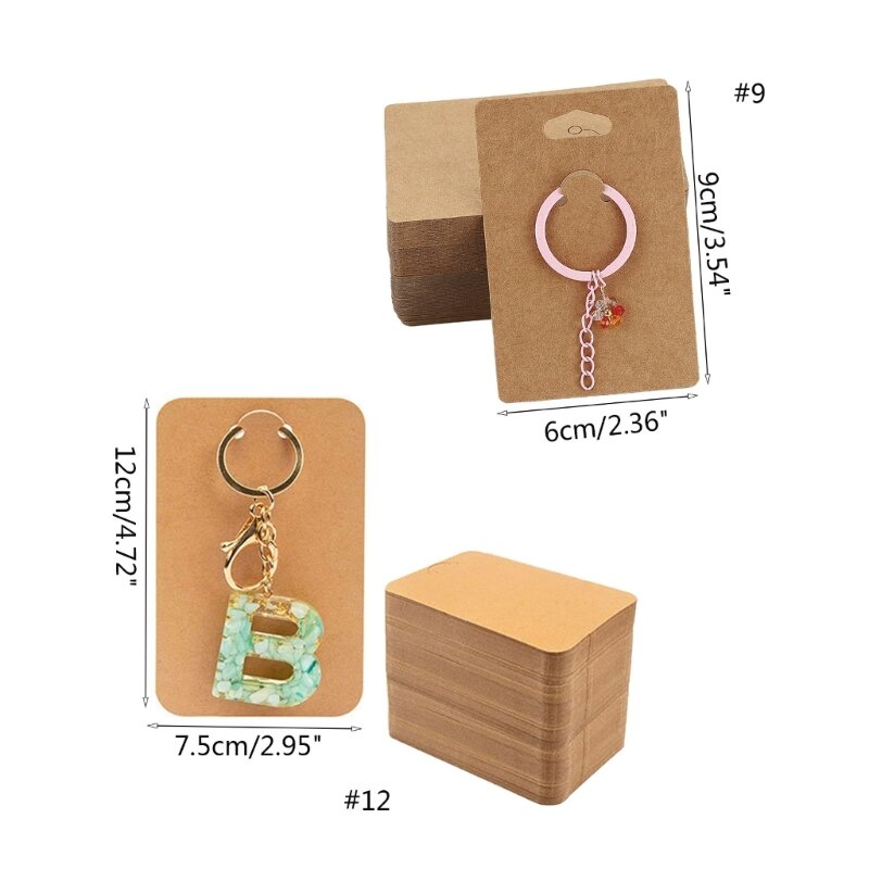 50 Stück Schlüsselanhänger-Display-Karten Schlüsselanhänger-Kartenhalter aus Karton für Schlüsselanhänger, für den Verkauf von