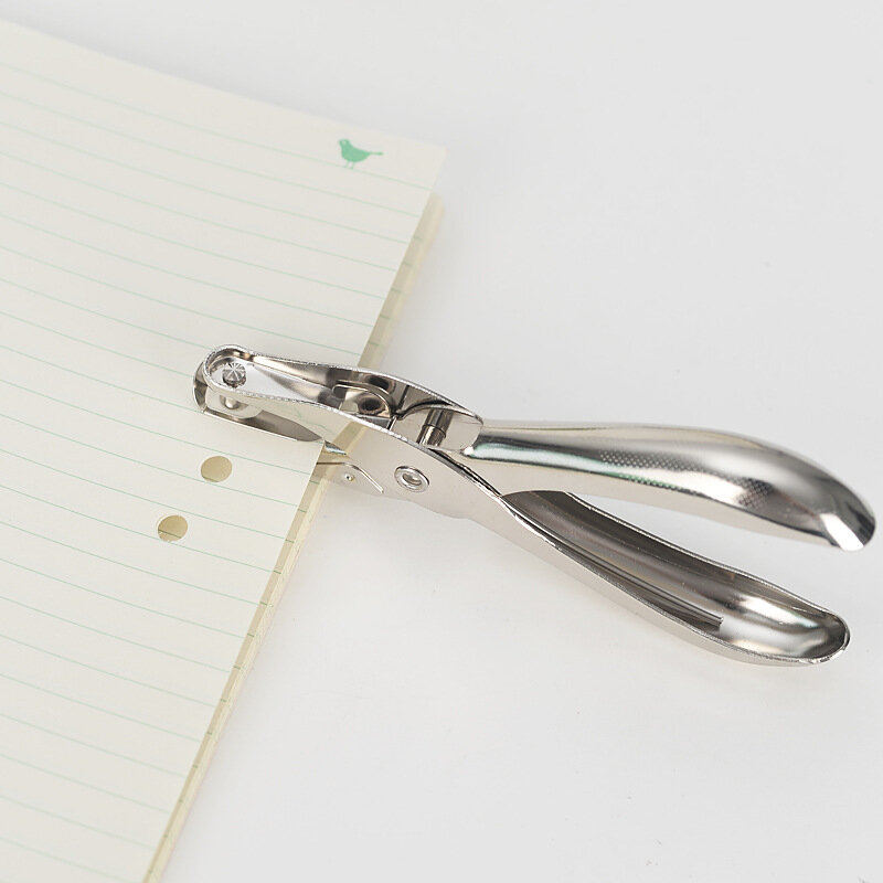 Lonelyeyes-Perforateur à un trou en métal, poinçon de papier à main pour bordure de scrapbooking, école et bureau, 1PC