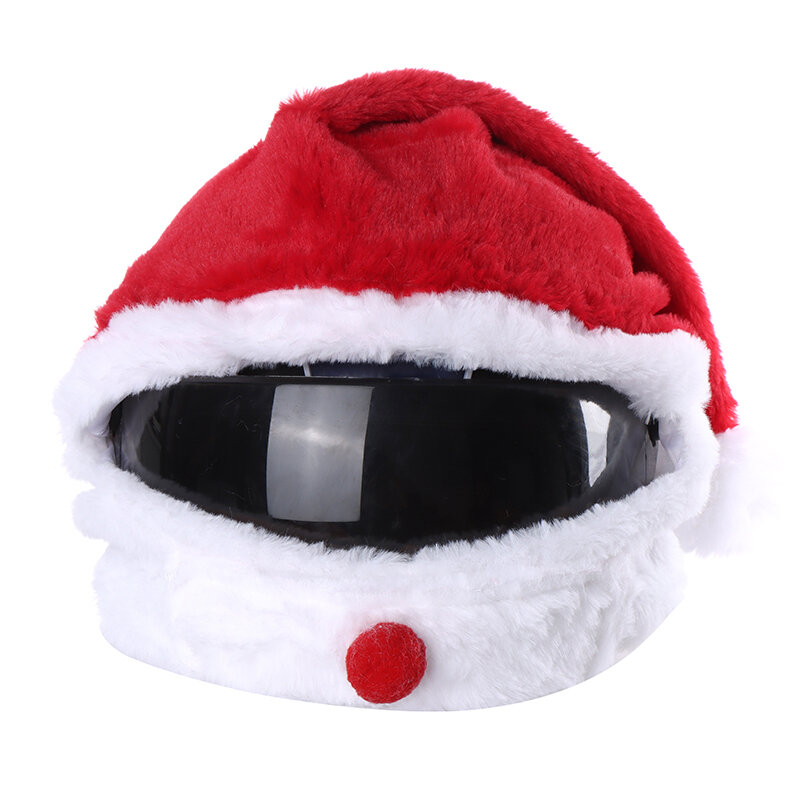 Cubierta de casco de felpa creativa de Navidad para hombres, Protector de casco de larga duración, llamativo y cómodo