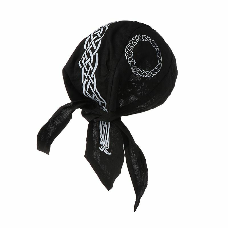 Chapéu pirata secagem rápida para homens e mulheres, estampa floral paisley para envoltório cabeça, gorro para capacete