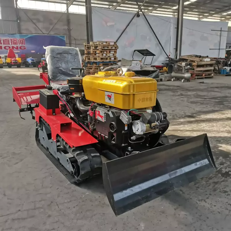 Crawler mikro Tiller Mini mesin traktor pertanian Orchard Mini Trencher multi-fungsi peralatan pertanian Cultivator