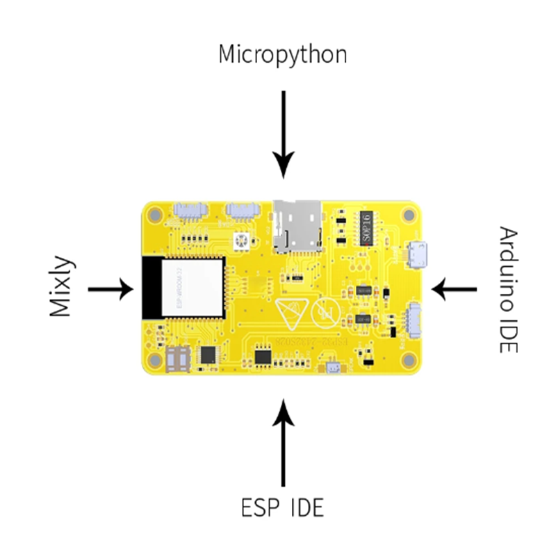ESP32 Arduino LVGL Placa de desarrollo WIFI y Bluetooth, pantalla de visualización inteligente de 2,8 pulgadas, 240x320, módulo LCD TFT de 2,8 pulgadas, con panel táctil