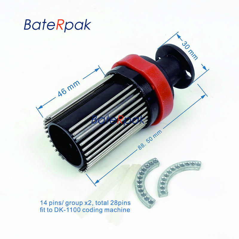 Baterpak dk1100/dk1000/MY-380F seco-peças sobresselentes da máquina de codificação de tinta sólida, suporte de caracteres, transporte de letras, preço da peça de 1 peça dos pces