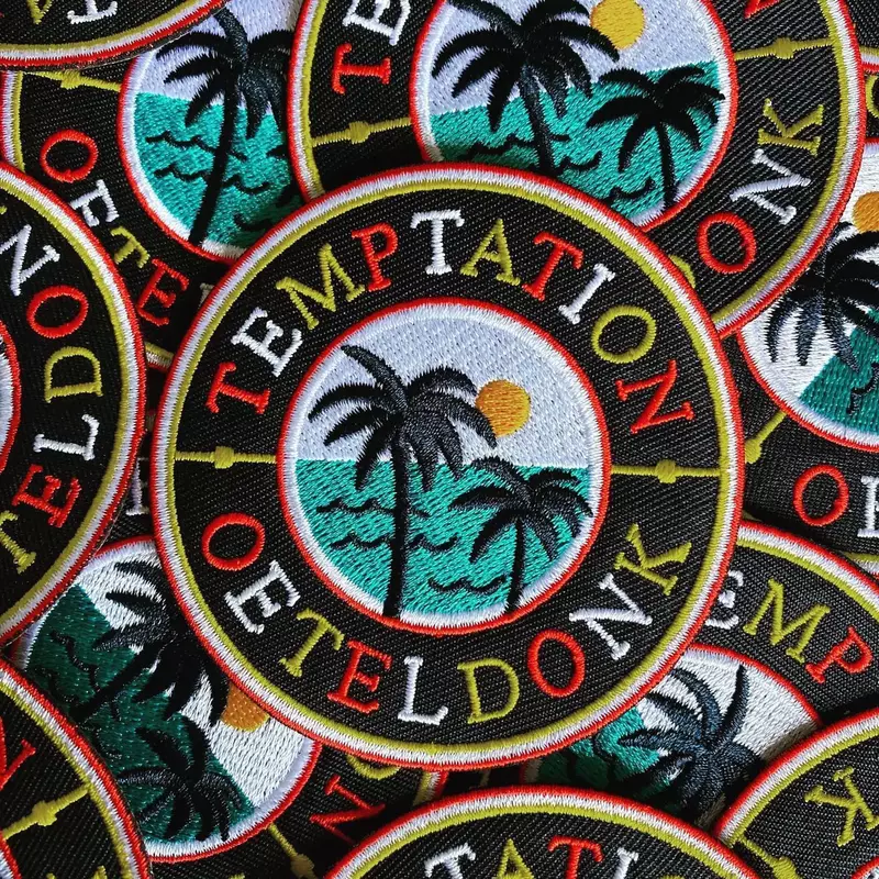 Carnival-patches de sapo com letras, embroidered bordado com ferro, etiqueta, coração para roupa, carnaval, holanda