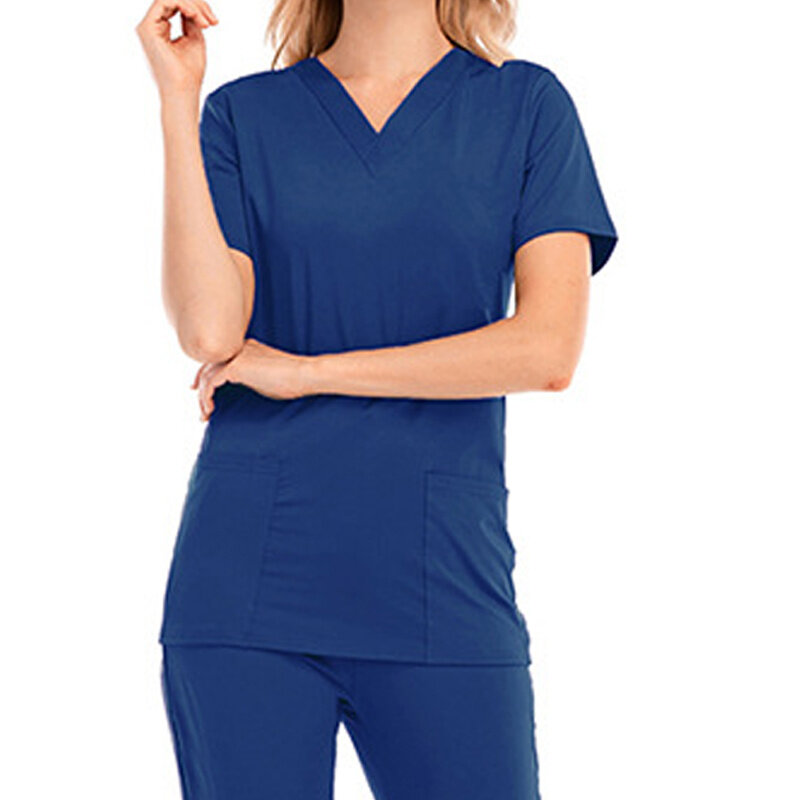 다색 유니섹스 반팔 약국 간호사 유니폼, 병원 의사 작업복, 구강 치과 수술 유니폼, 의료 스크럽 세트